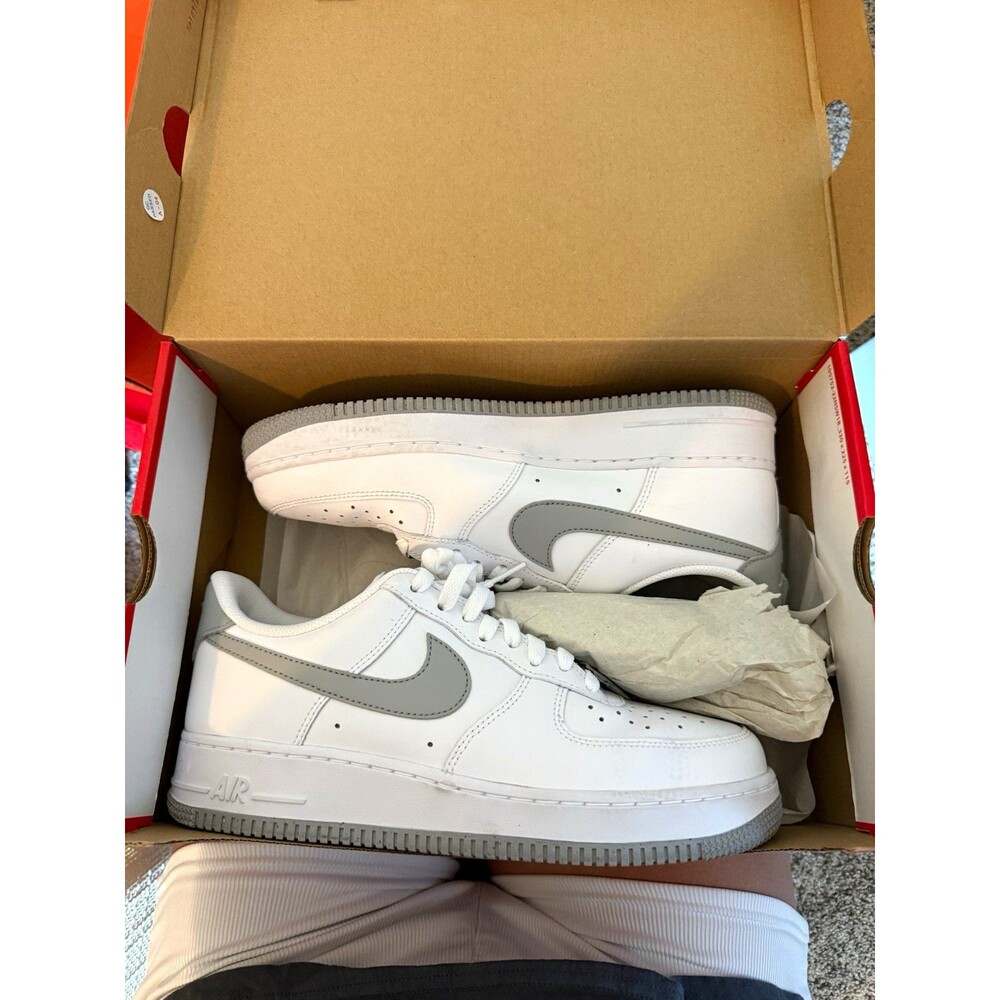 Nike Air Force 1 '07 Low White/Gray White Midnight Navy Leather FJ4146-104